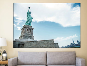 Statue Of Liberty Triptych Wall Art Patriotic Home Decor, New York Statue American Poster Americana Decor