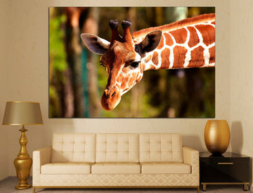 Giraffe Print Safari Wall Art Giraffe Wall Decor, Safari Animal Print Giraffe Decor