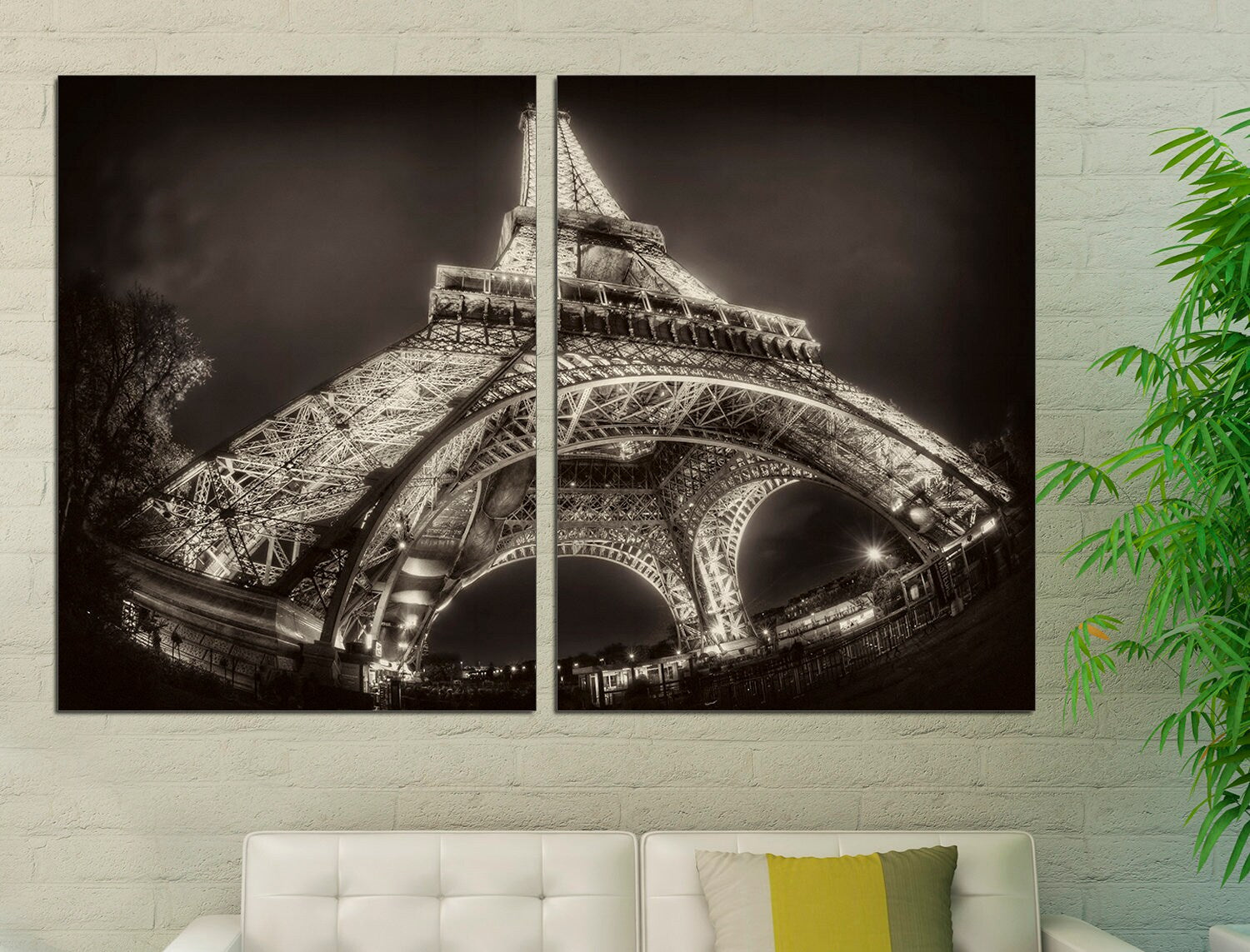 Paris Canvas Print Extra Large Wall Art Eiffel Tower Print, France Canvas Eiffel Tower Decor Paris Bedroom Decor