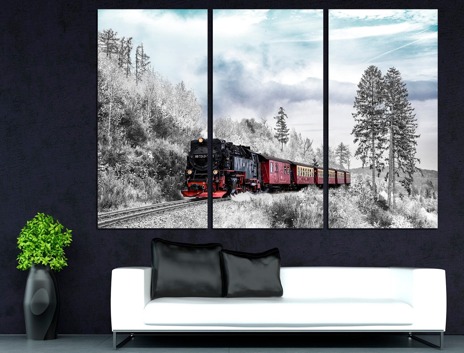 Train Wall Art Large Wall Art Locomotive Train Wall Art, Prints Train Decor Train Canvas Art Steam Train