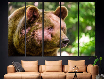 Grizzly Bear Nature Wall Art Bear Art Print, Polar Bear Art Extra Large Wall Art Bear Poster