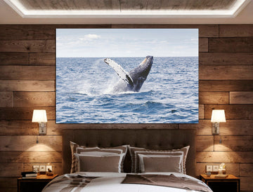 Whale Wall Art Watercolor Whale Blue Whale Decor, Whale Poster Whale Print Whale Canvas