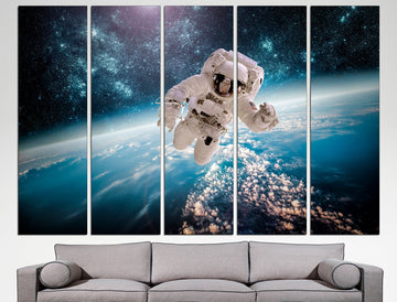 Astronaut Wall Art Space Poster Astronomy Art, Planet Wall Art Extra Large Wall Art Space Wall Art