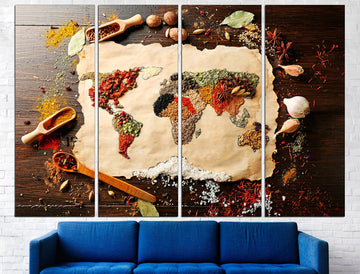 World Map Print World Map Poster World Map, World Maps Wall Art Canvas Large World Map