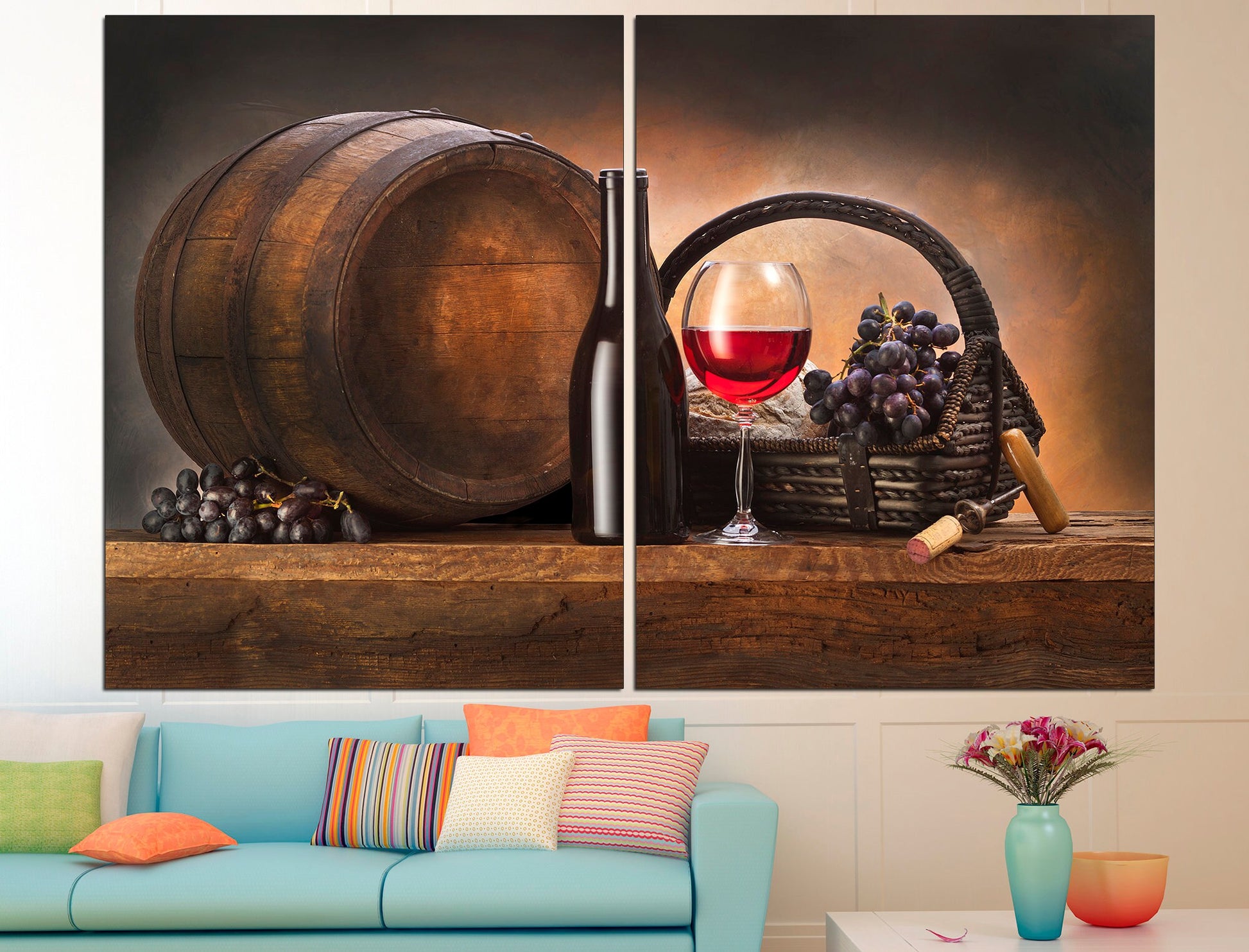 Wine Wall Art Kitchen Wine Print Wine Room Art, Wine Poster Wine Art Print Extra Large Wall Art