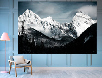 Black White Mountain Black And White Art Mountain Wall Art, Mountain Landscape Mountain Print Mountain Wall Decor