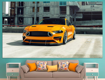Ford Mustang Canvas Car Canvas Ford Mustang Print, Ford Wall Decor Mustang Wall Art Ford Poster