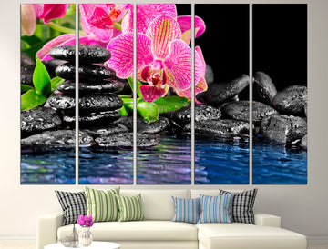 Orchid Canvas Purple Orchid Spa Canvas Print, Orchid Wall Decor Orchid Flower Print Orchid Office Decor