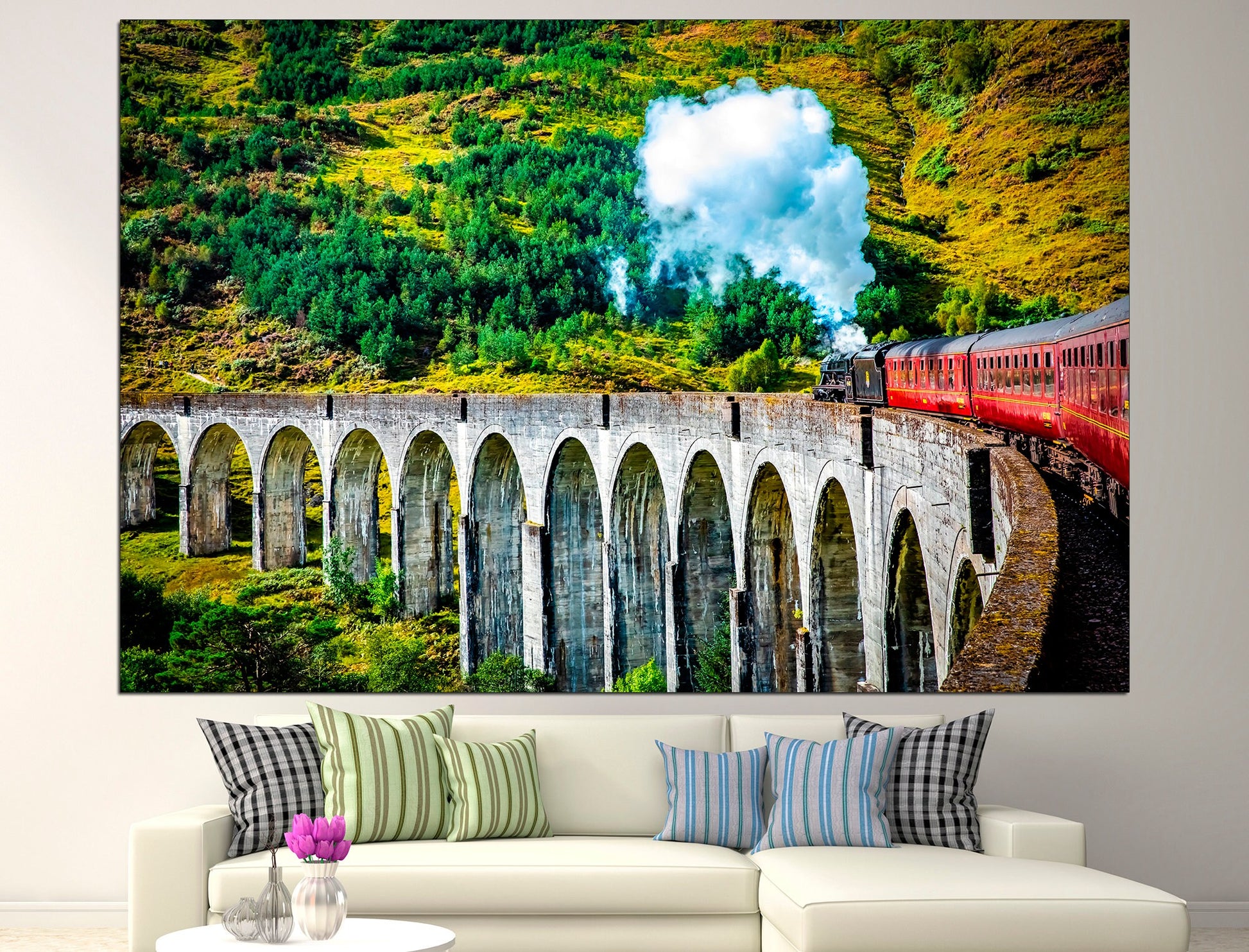 Train Poster Train Canvas Art Train Print Train Wall Art, Train Art Print Locomotive Art Extra Large Wall Art