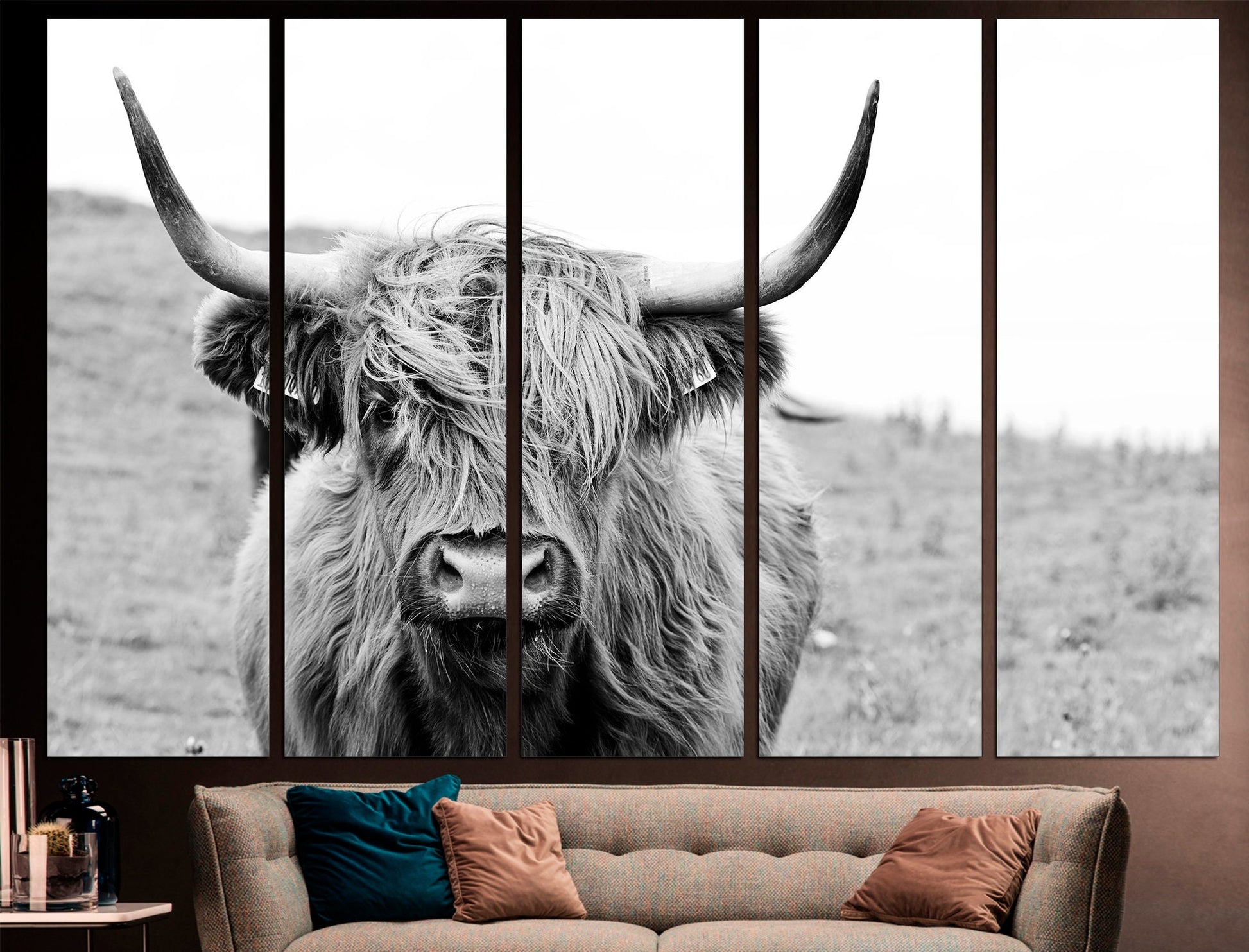 Bull Poster Longhorn Bull Buffalo Poster Cow Poster, Bull Canvas Print Bull On Canvas Bull Wall Art Bull Print