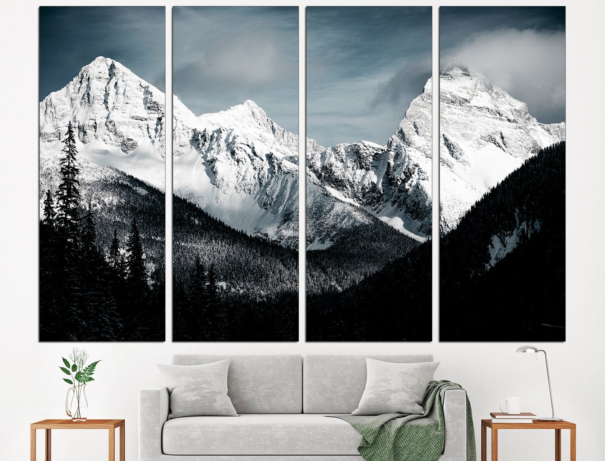 Black White Mountain Black And White Art Mountain Wall Art, Mountain Landscape Mountain Print Mountain Wall Decor