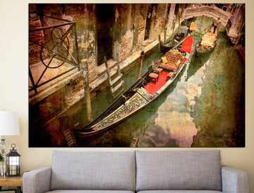 Gondola Print Venice Canvas Gondola Wall Art Venice Gondola, Italy Canvas Gondola Wall Decor Italy Canvas Print