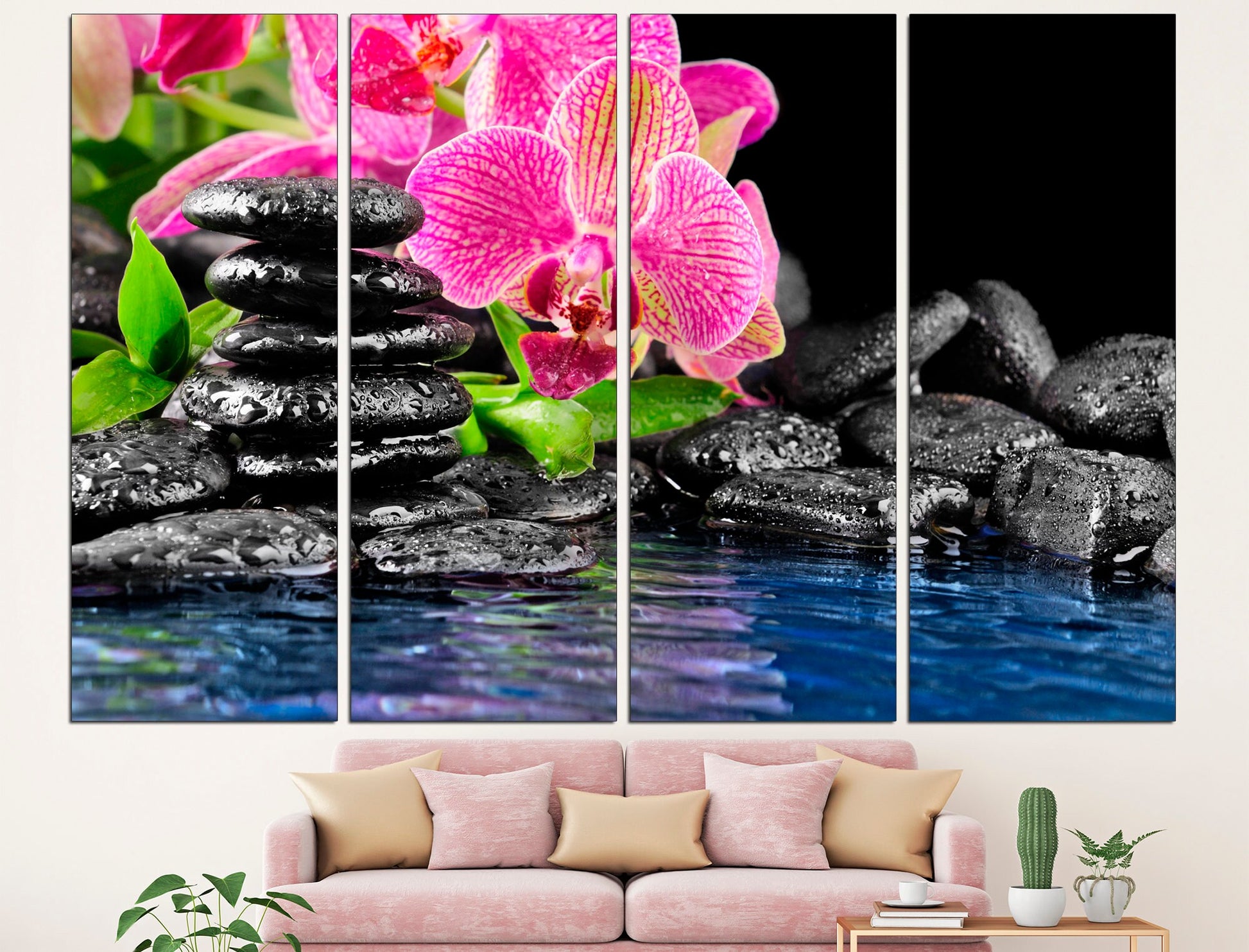 Orchid Canvas Purple Orchid Spa Canvas Print, Orchid Wall Decor Orchid Flower Print Orchid Office Decor