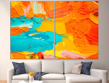 Abstract wall art Modern canvas art Colorful canvas, Abstract wall decor Minimalist print Large abstract art
