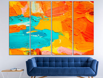 Abstract wall art Modern canvas art Colorful canvas, Abstract wall decor Minimalist print Large abstract art
