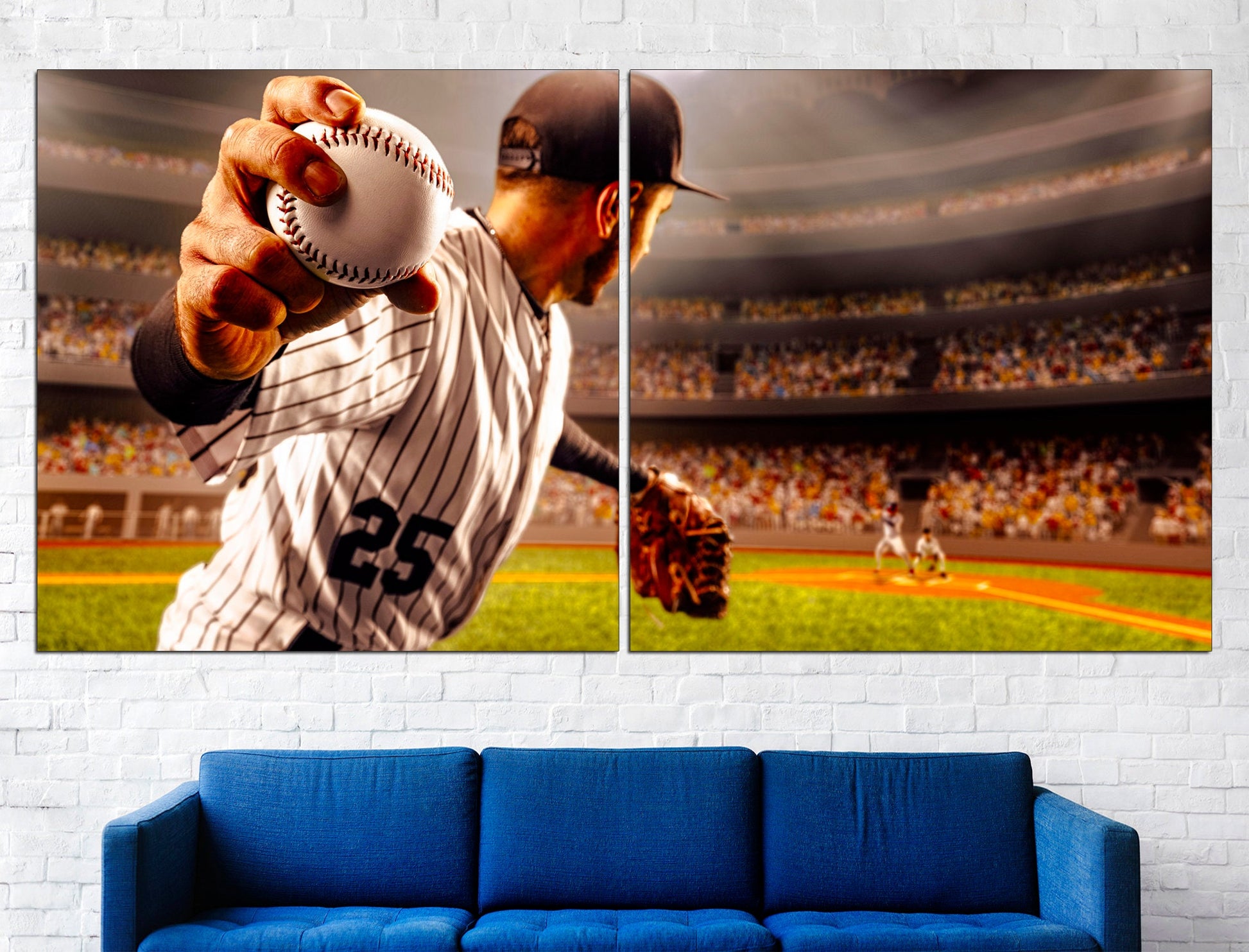Baseball canvas Boys room art Baseball prints, Canvas wall art Baseball wall decor Extra large wall art