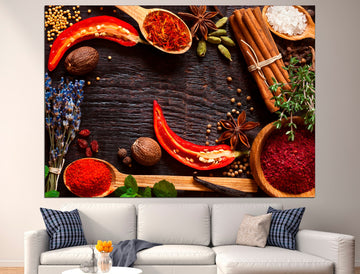 Kitchen wall decor Extra large wall art Restaurant wall art, Kitchen poster Dining room decor Spice wall decor