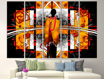 African canvas Colorful african art African wall art, Large canvas print African woman art African home decor