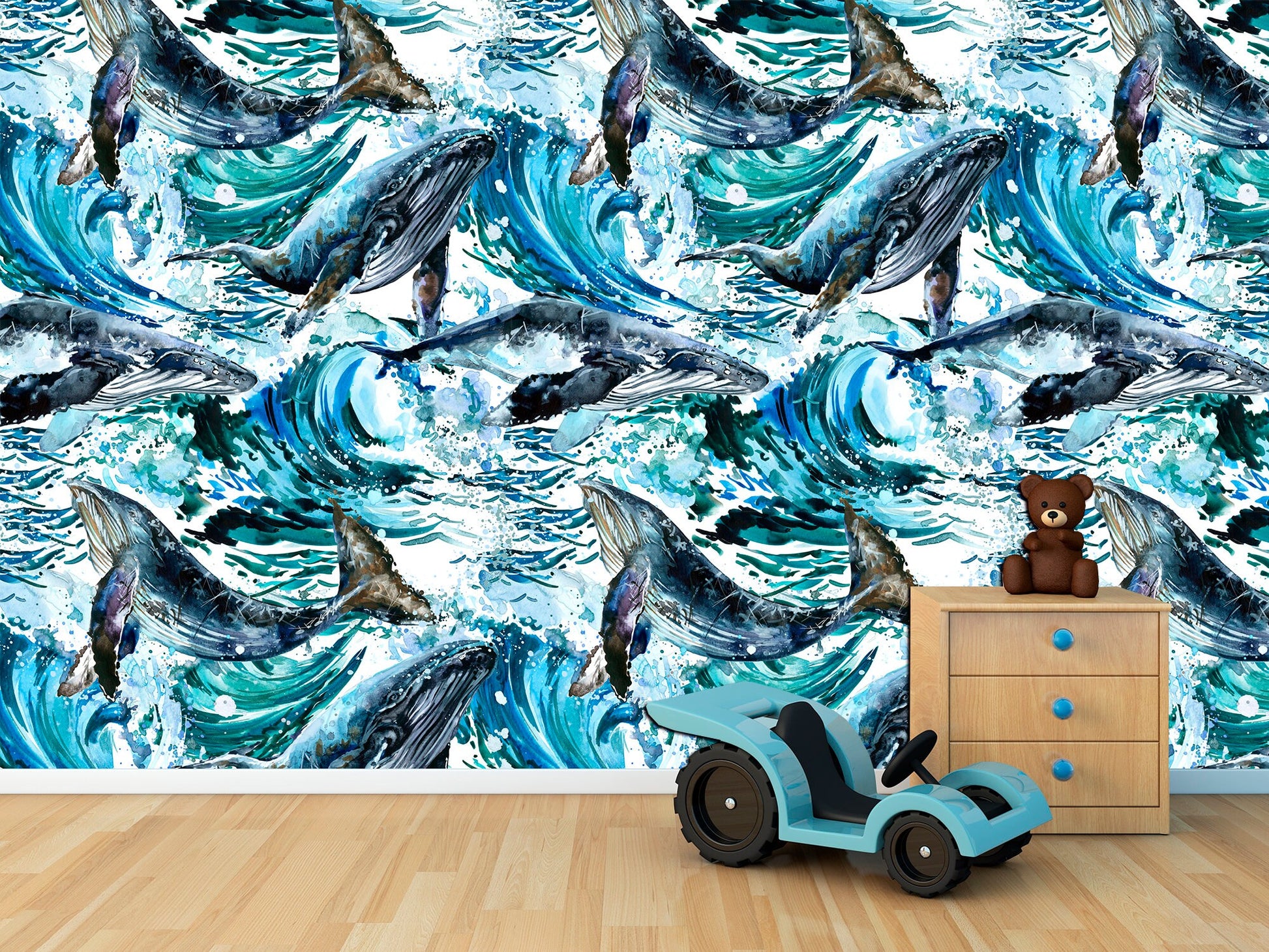 Whale wallpaper Whale wall art Kids room wallpaper, Kids wallpaper Adhesive wallpaper Peel stick wallpaper