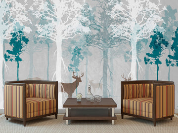 Tree wallpaper Kids room wallpaper Forest wall mural, Forest wall art Adhesive wallpaper Kids room decor, Nature wallpapers