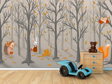 Wallpaper for walls Cute animals kids wallpaper Baby room print Baby forest animals, Kids room wallpaper Forest room decor Peel stick wallpaper, Animal wallpapers
