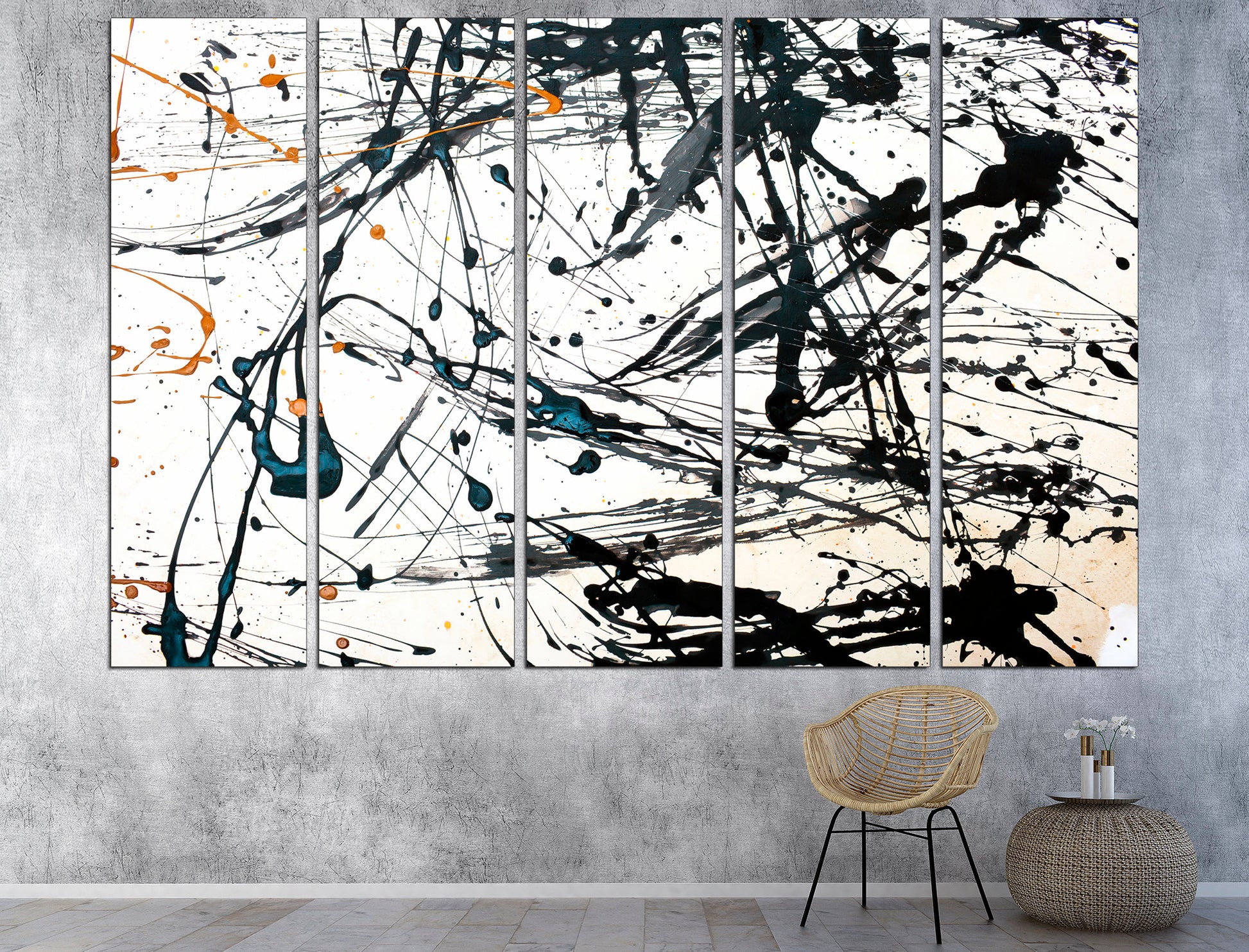 Abstraction canvas Black and white art Large canvas art, Home decor wall art Modern abstract art Abstract decor