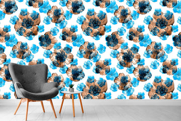 Wallpaper for walls Blue watercolor Flower wallpaper, Flower wallpapers