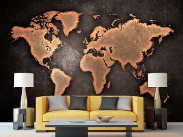 World map print Removable wallpaper Large world map, World map decor Peel stick wallpaper World map wall mural, World & Maps wallpapers