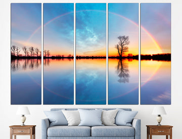 Sunset lake print Panoramic wall art Sunset photography, Lake house decor Landscape print Lake wall decor