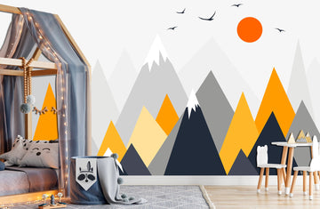 Wallpaper for walls Kids room wallpaper Abstract mountain Removable wallpaper, Modern wallpapers