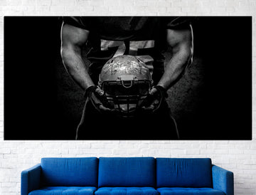 Football wall art Stadium canvas Multi panel canvas, Football canvas Football player gift Poster canvas