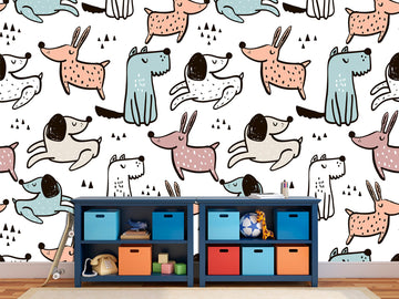 Dog wallpaper Funny wall art Peel stick wallpaper, Dog nursery decor Puppy wallpaper Dog gift for owners, Animal wallpapers