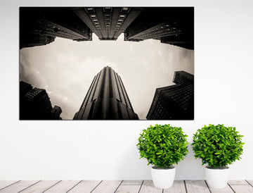 New York Skyline Cityscape Canvas New York Print, Manhattan Canvas Extra Large Wall Art