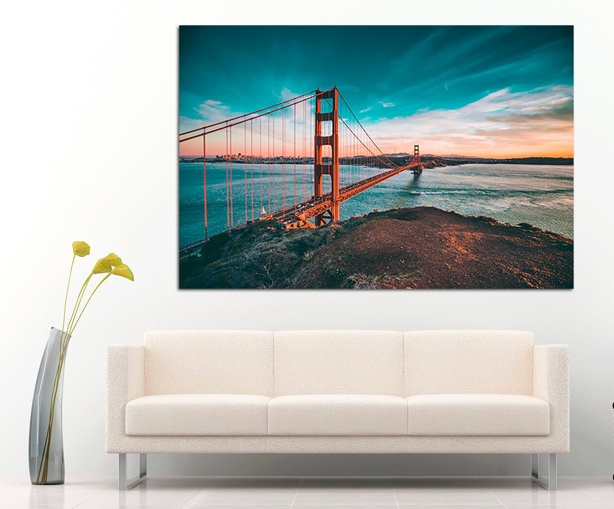 Golden Gate Bridge Wall Art Prints San Francisco Art, New York Photography Bridge Photo Housewarming Gift