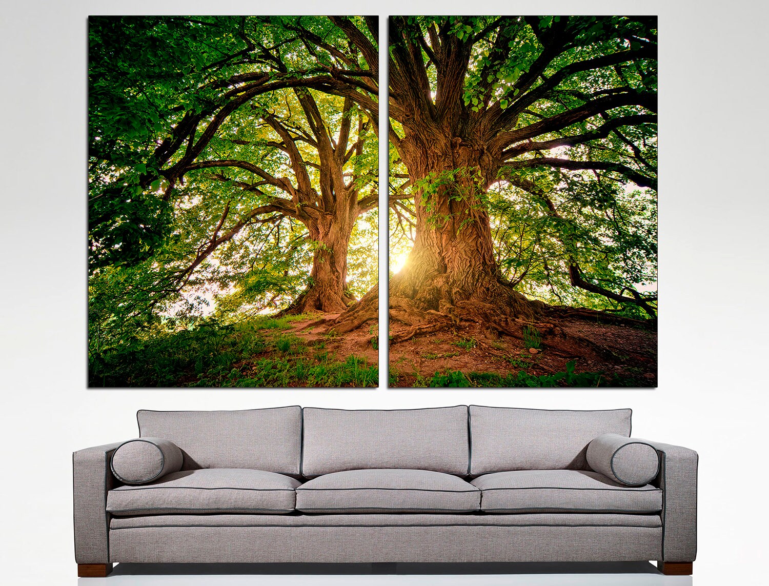 Tree Canvas Wall Art Forest Canvas Art Nature Prints, Landscape Print Forest Poster Extra Large Wall Art