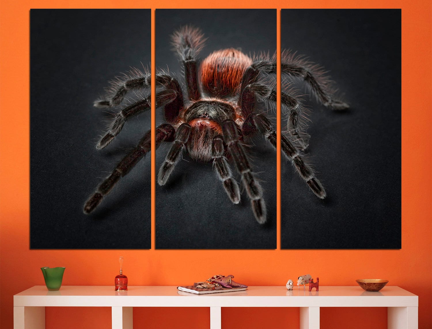 Spider Wall Art Extra Large Wall Art Spider Poster, Spider Print Triptych Wall Art Spider Home Decor