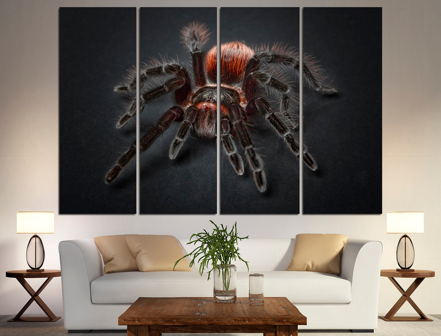 Spider Wall Art Extra Large Wall Art Spider Poster, Spider Print Triptych Wall Art Spider Home Decor