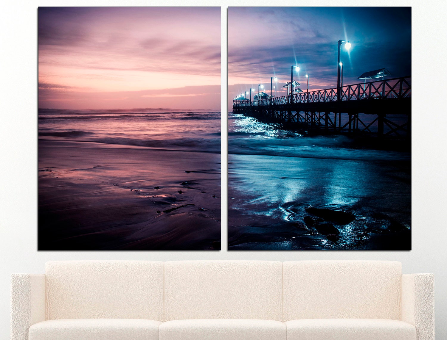 Pier Wall Art Minimalist Ocean Art Ocean, Pier Print California Beach Art Beach Pier Photo