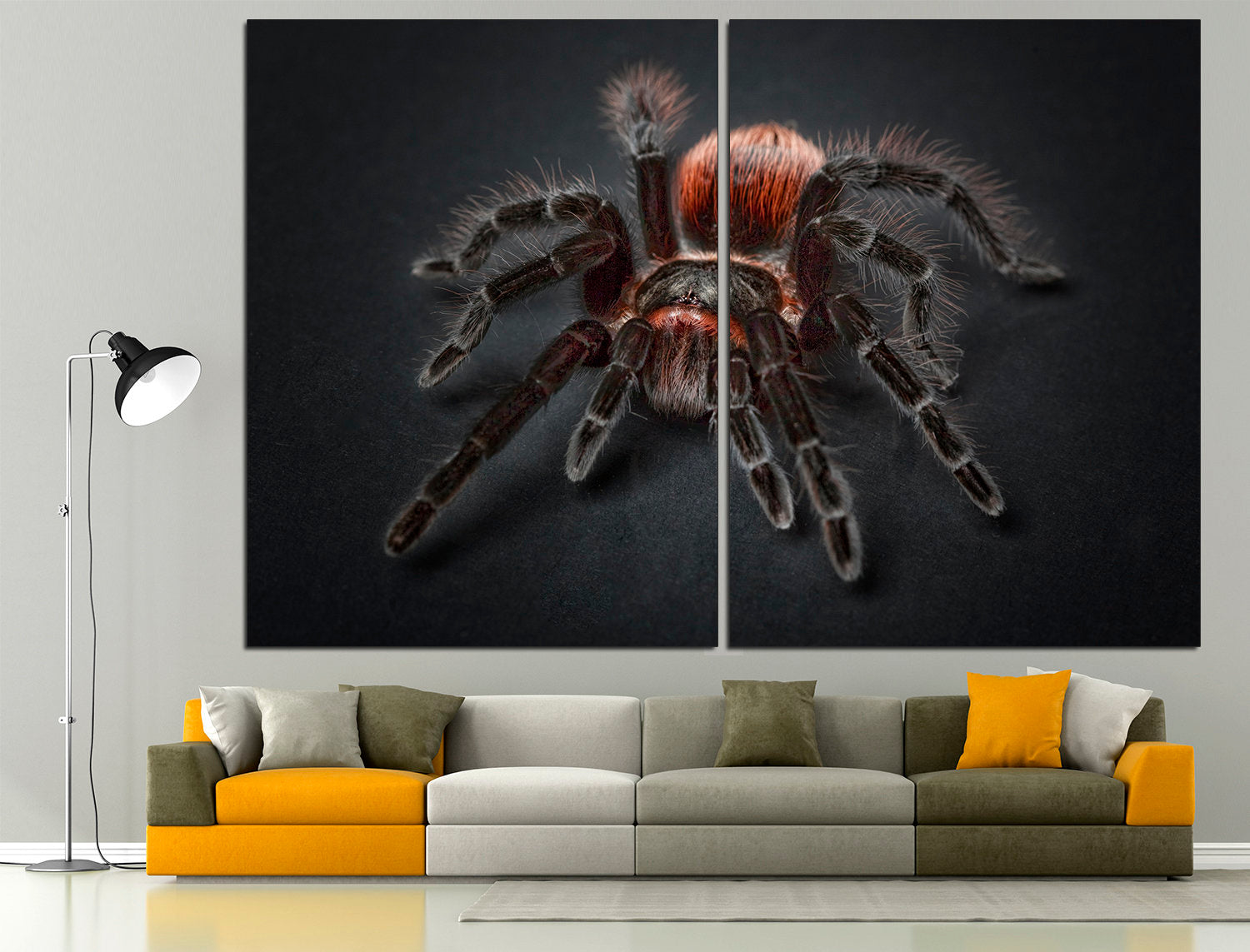 Spider Wall Art Extra Large Wall Art Spider Poster, Spider Print Triptych Wall Art Spider Home Decor