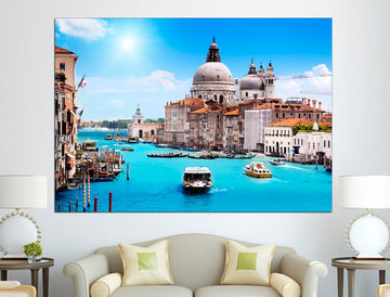 Venice Italy Venice Wall Art Venice, Canals Venice Cityscape Venice Art Print Italy Canvas