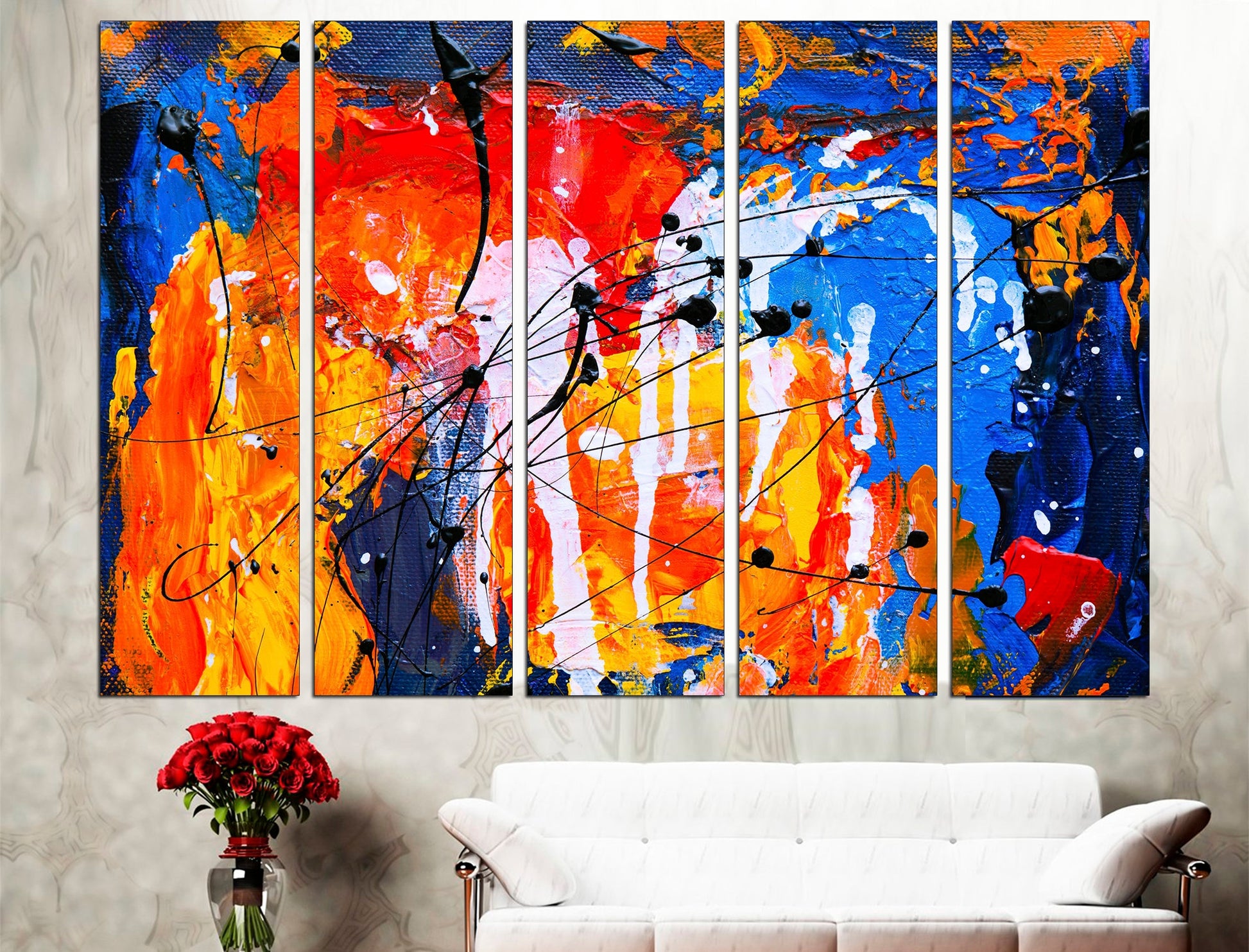 Abstract Wall Art Large Canvas Art Abstract Watercolor, Modern Wall Art Extra Large Wall Art Abstract Painting