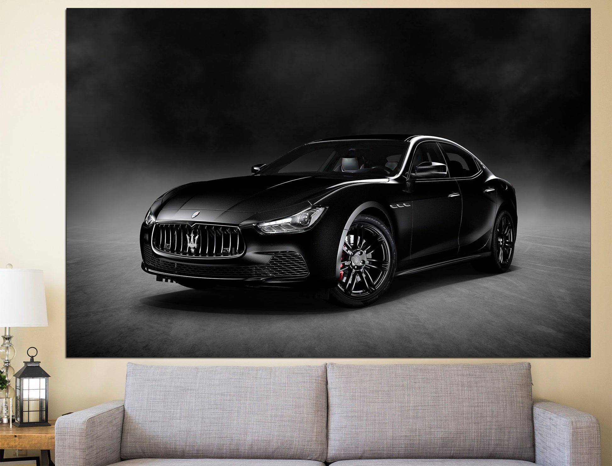 Maserati Wall Art Auto Wall Decor Maserati Poster Auto, Canvas Print Home Decor Auto Extra Large Wall Art