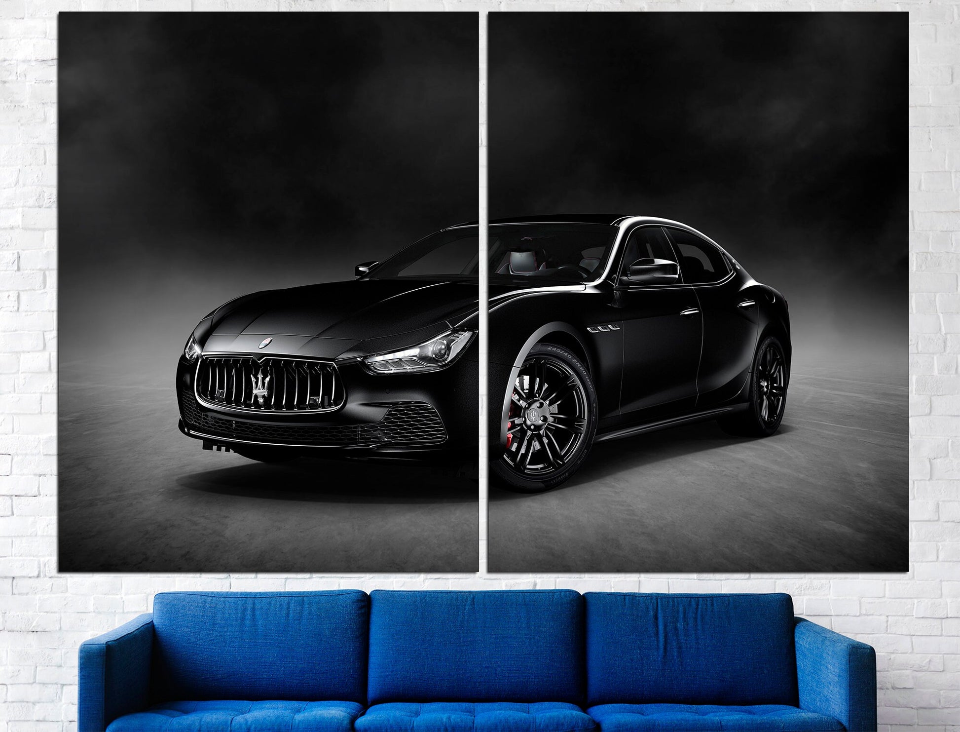 Maserati Wall Art Auto Wall Decor Maserati Poster Auto, Canvas Print Home Decor Auto Extra Large Wall Art