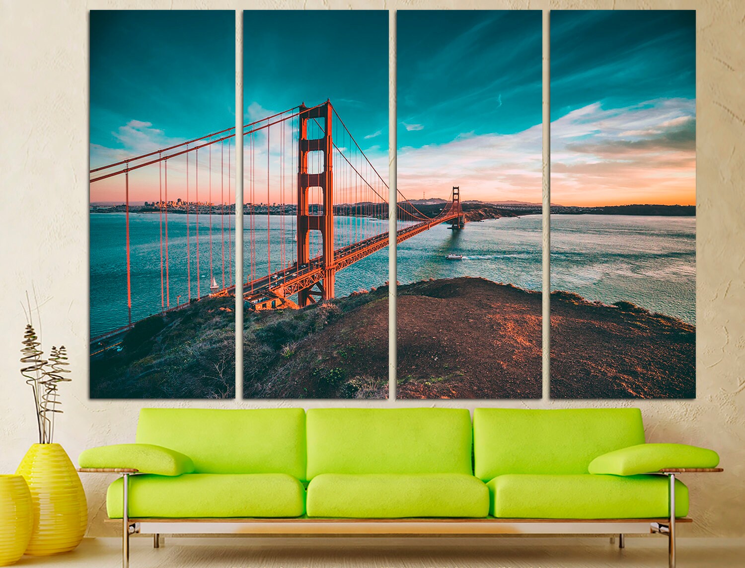 Golden Gate Bridge Wall Art Prints San Francisco Art, New York Photography Bridge Photo Housewarming Gift