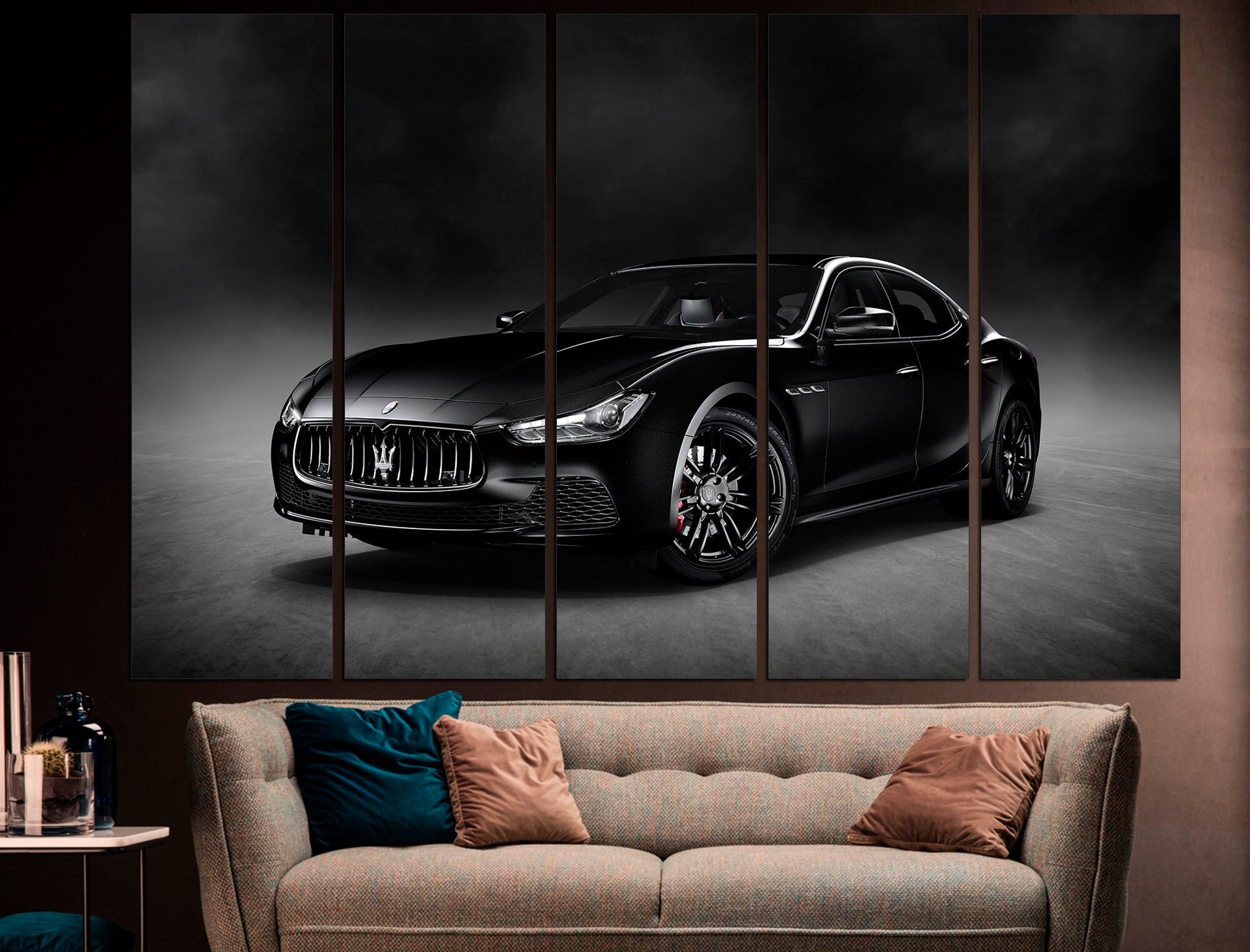 Maserati Wall Art Auto Wall Decor Maserati Poster Auto, Canvas Print Home Decor Auto Extra Large Wall Art