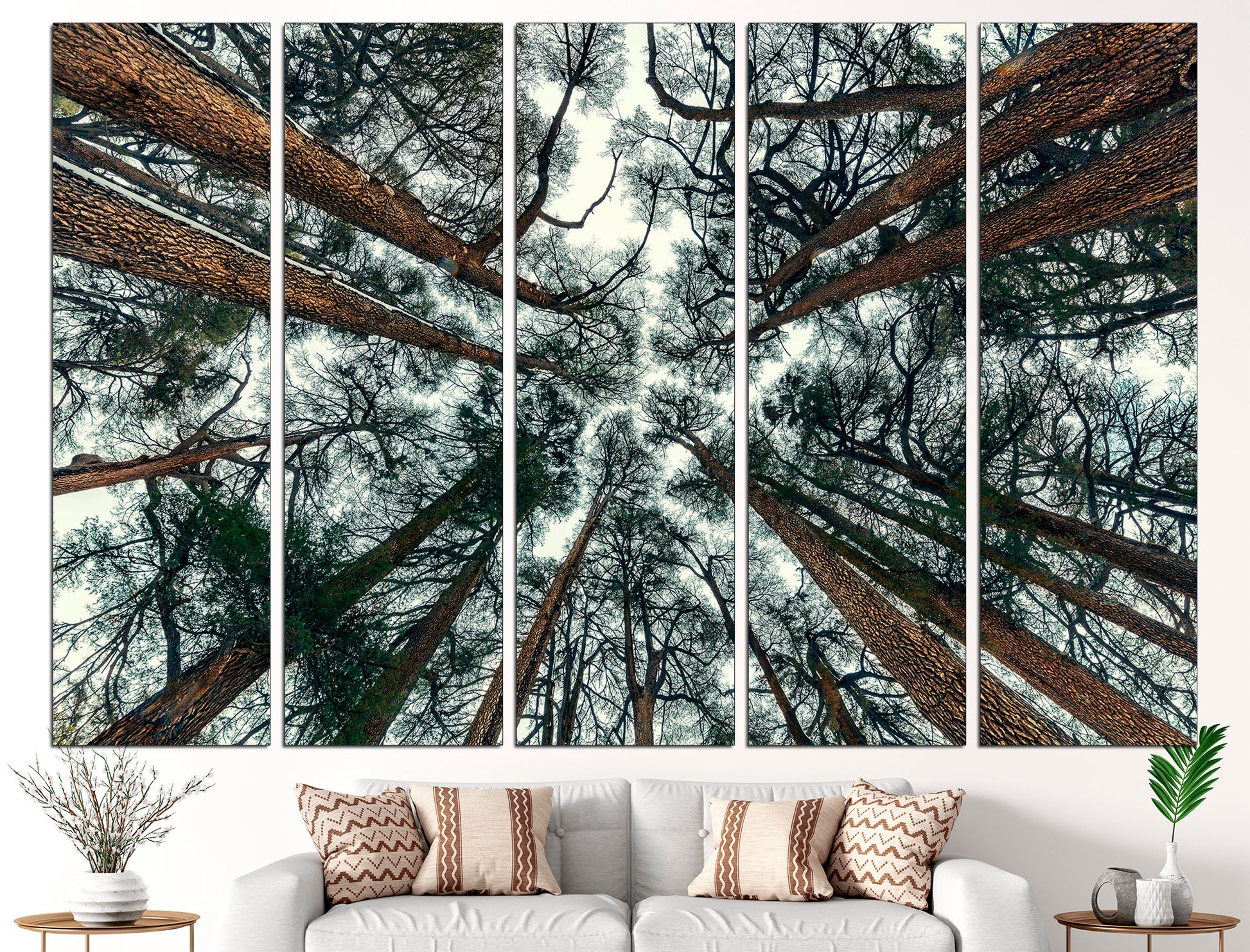 Tree Branch Print Abstract Tree Large Forest Print Tree Wall Art, Forest Wall Art Trees Canvas Print Extra Large Wall Art