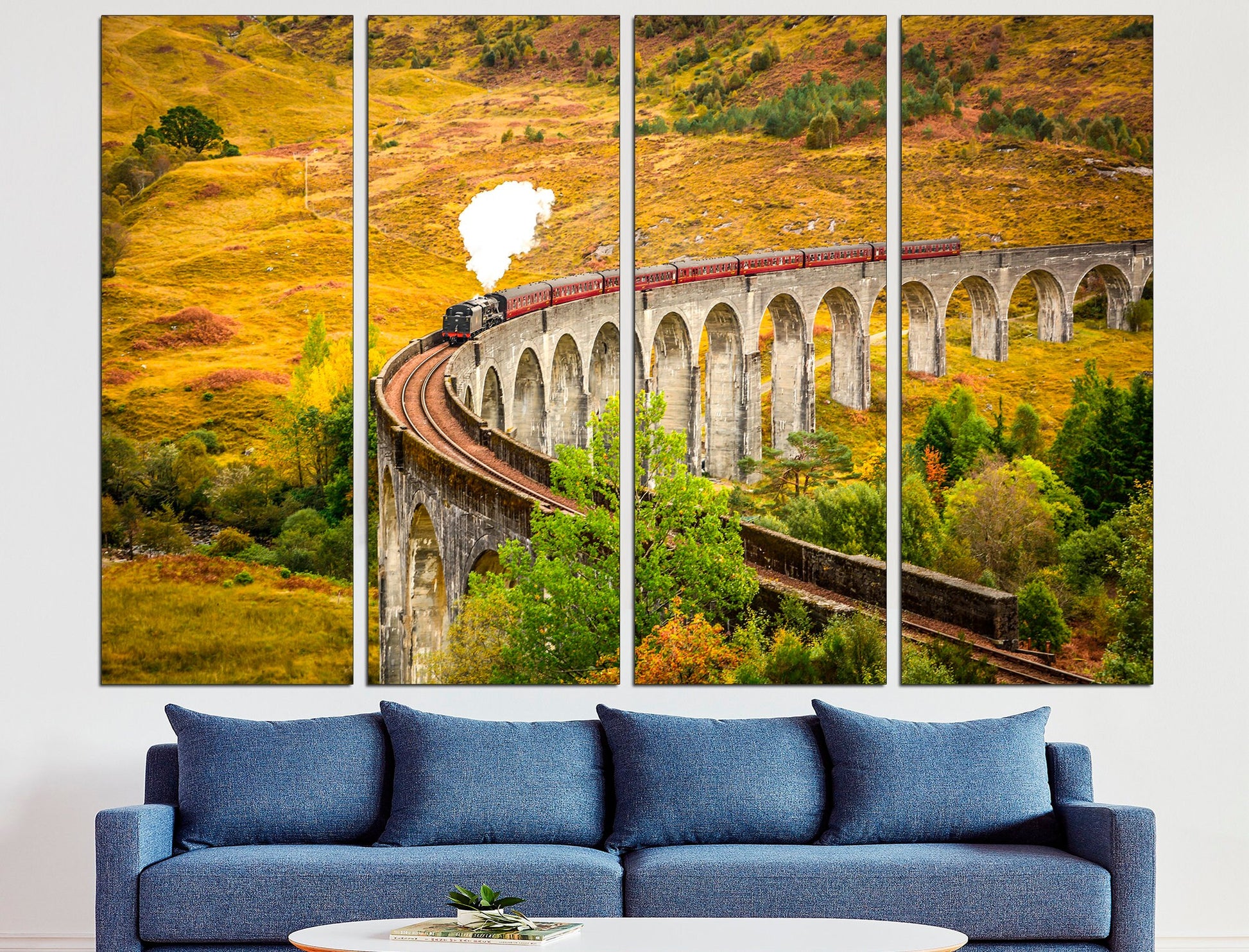 Train Art Print Vintage Train Locomotive Art Train Room Decor, Train Wall Decor Mountains Print Train Poster