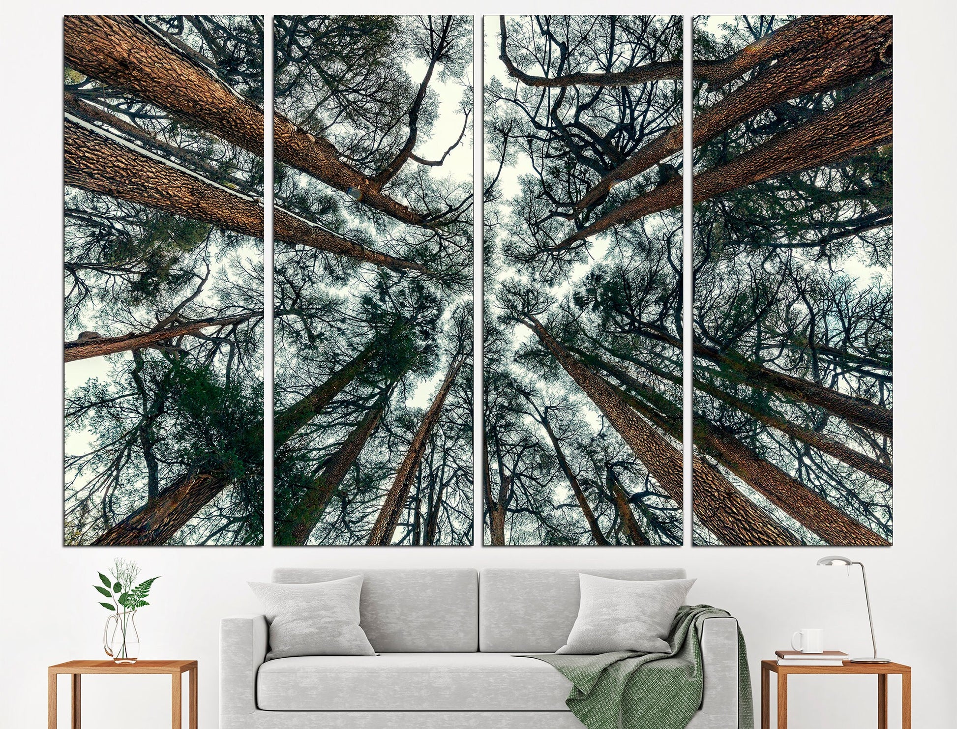 Tree Branch Print Abstract Tree Large Forest Print Tree Wall Art, Forest Wall Art Trees Canvas Print Extra Large Wall Art