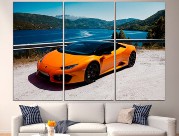 Lamborghini Poster Car Sport Wall Art Lamborghini Print, Lamborghini Decor Sports Car Canvas Lamborghini Print