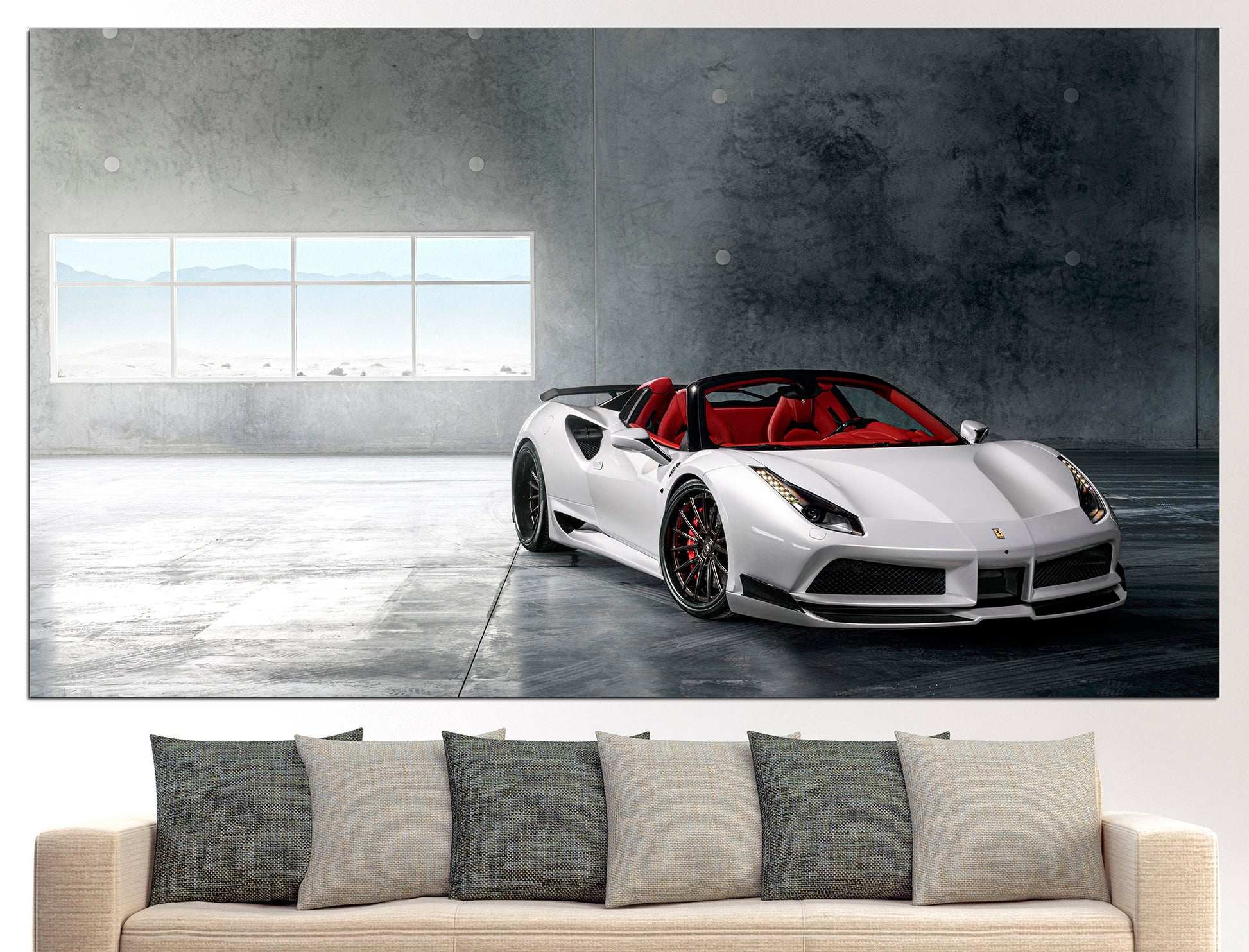 Ferrari Poster Ferrari Wall Art Sports Car Poster, Boys Room Poster Ferrari Wall Decor Automobile Poster